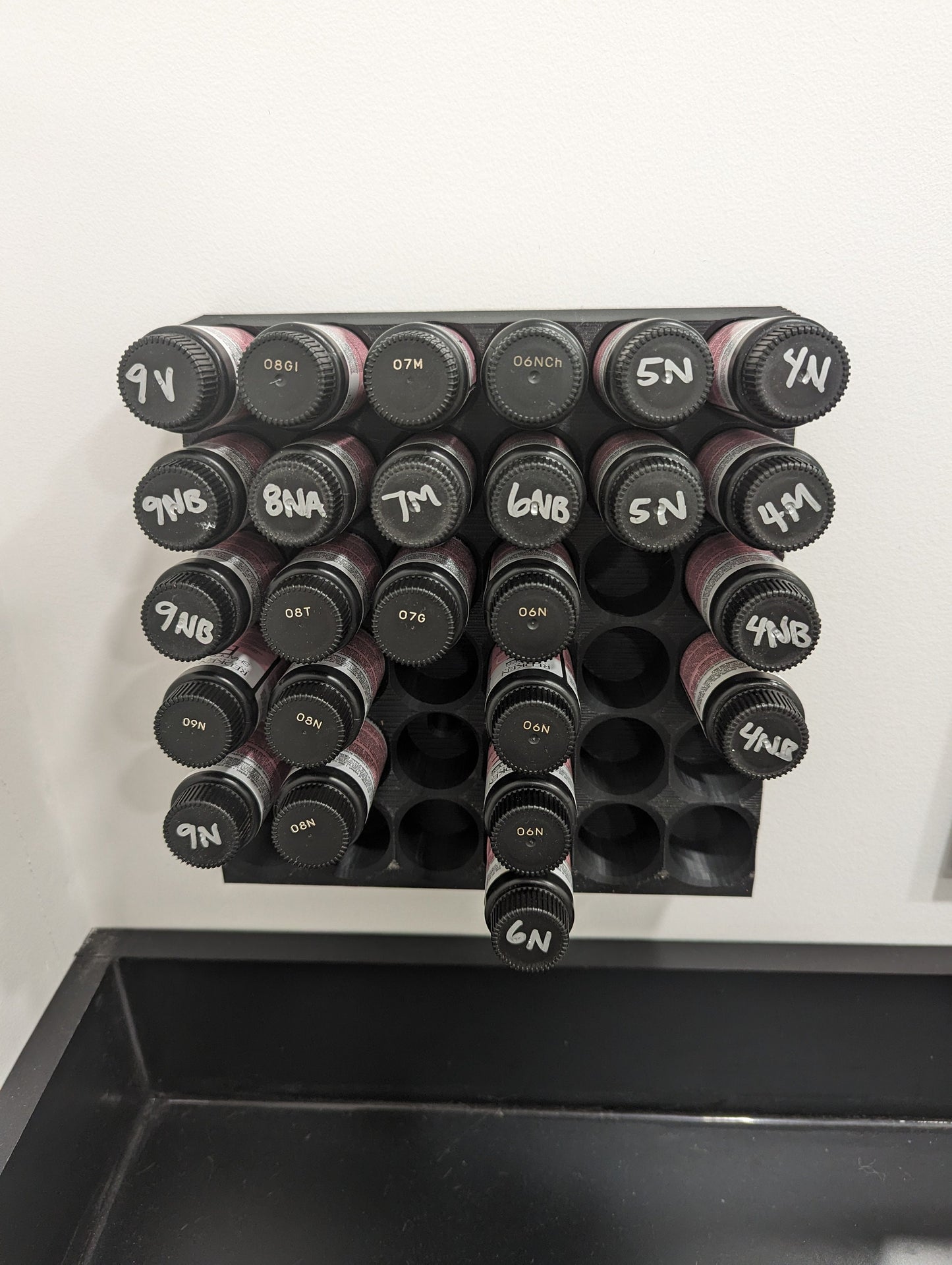 Redken Shades EQ Holder | Vertical Wall Mount | Holds 36 Bottles