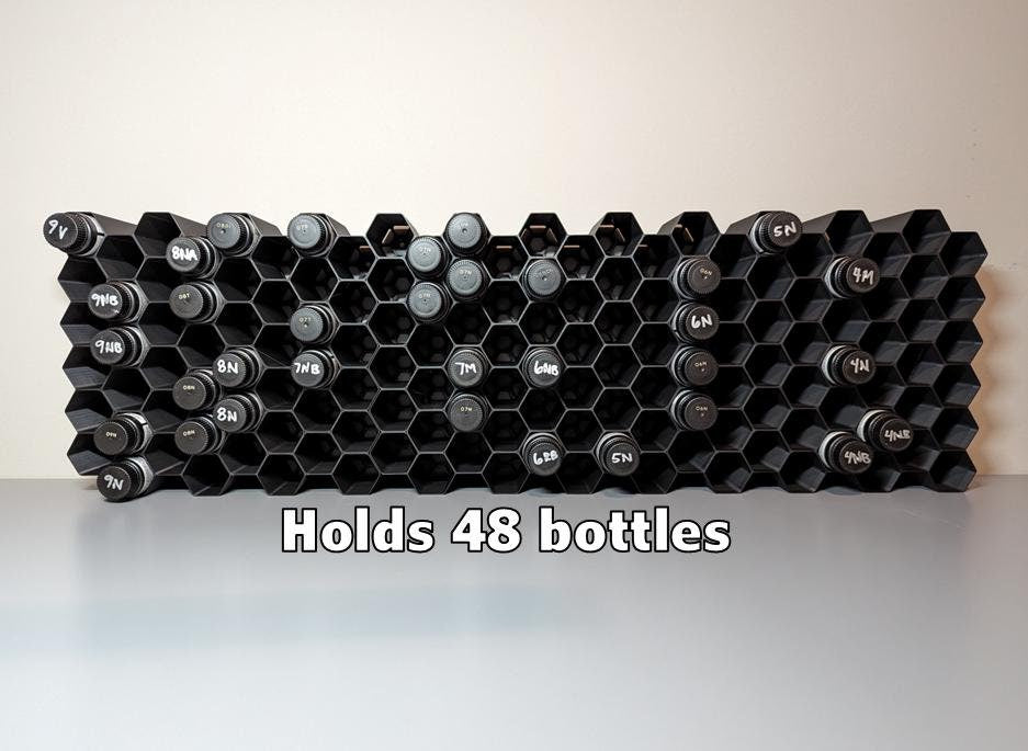Wall Mount Organizer for Redken Shades EQ Storage | Hexagon Style Organizer | Stackable & Wall-Mount Salon Decor for Hair Dye Bottles