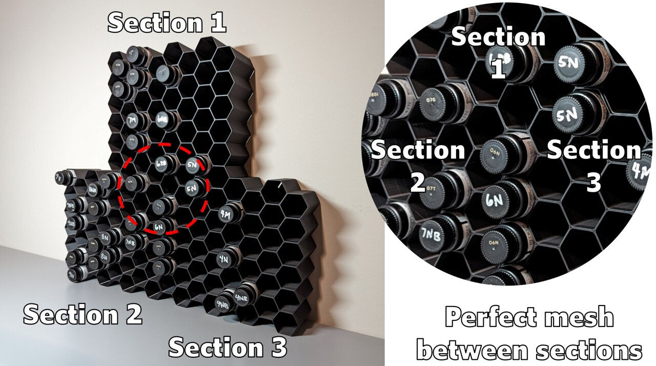 DANGER JONES Toner Holder | Wall Mount | Holds 42 Bottles