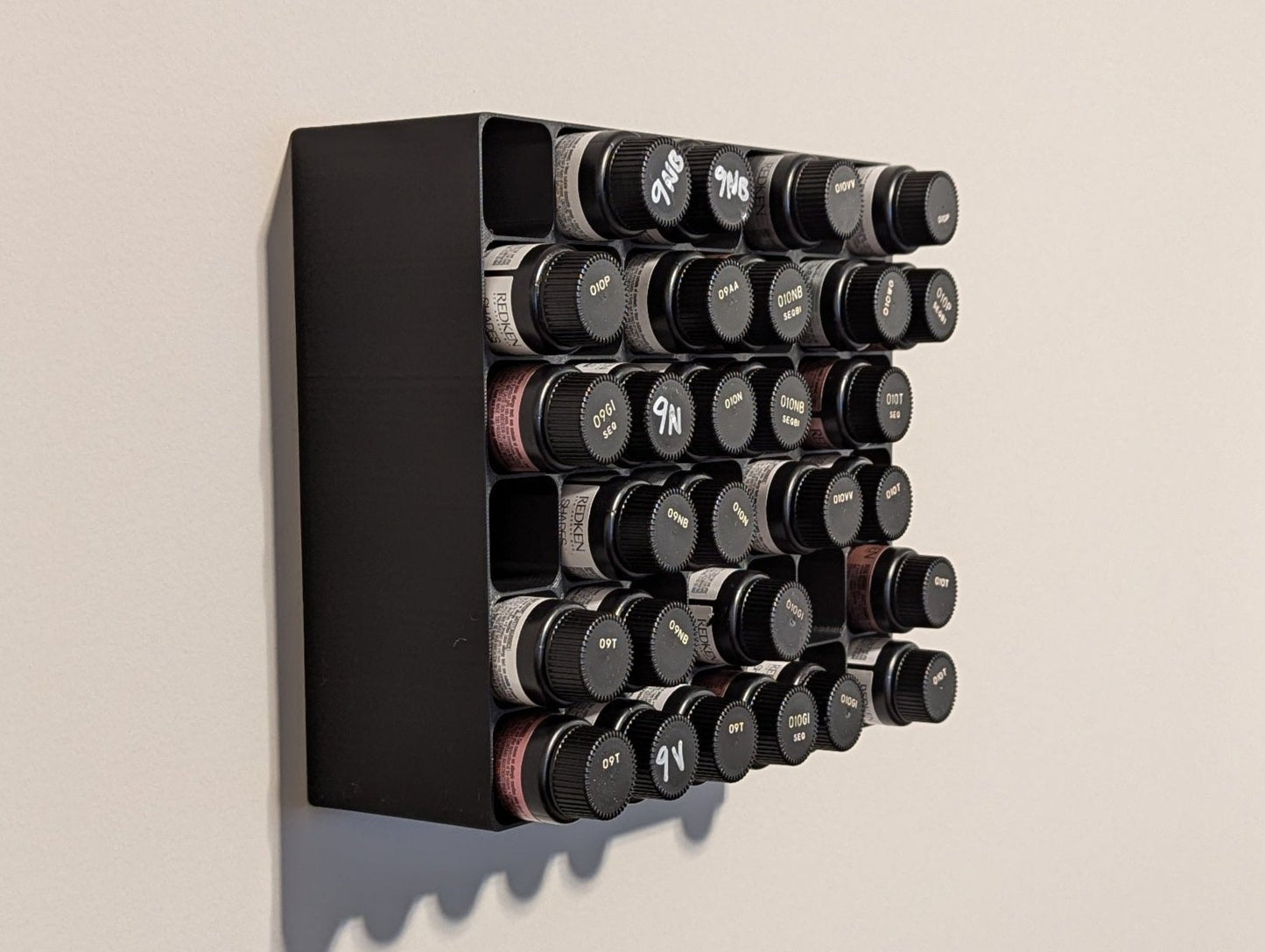 Redken Shades EQ Holder | Cube Style Organizer | Stackable & Wall-Mount Salon Organizer for Hair Dye Bottles