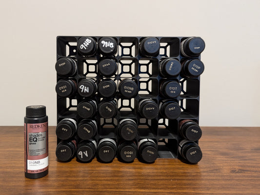 Redken Shades EQ Holder | Cube Style Organizer | Stackable & Wall-Mount Salon Organizer for Hair Dye Bottles