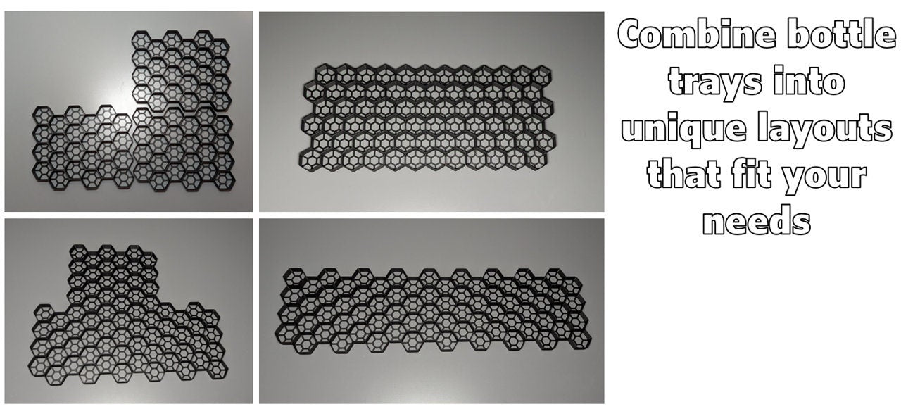 Redken Shades EQ Bottle Trays | 2oz, 33 mm bottles | SHORT Version 5/8 Inch tall | Made to Order