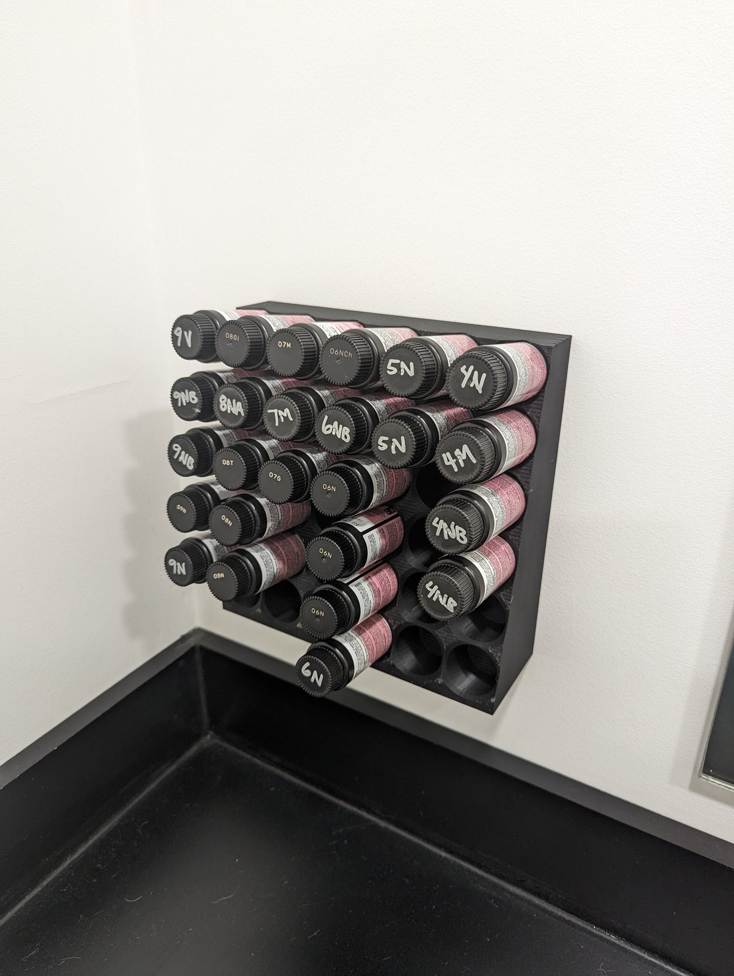 Redken Shades EQ Holder | Vertical Wall Mount | Holds 36 Bottles