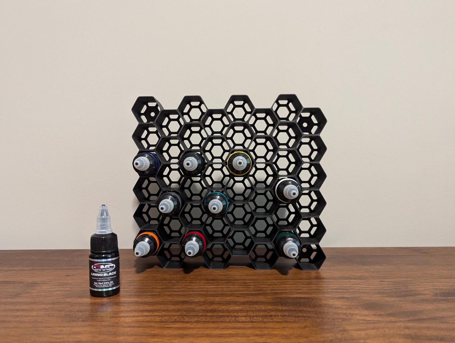 Tattoo Ink Organizer | Wall Mount | Holds 48 Bottles