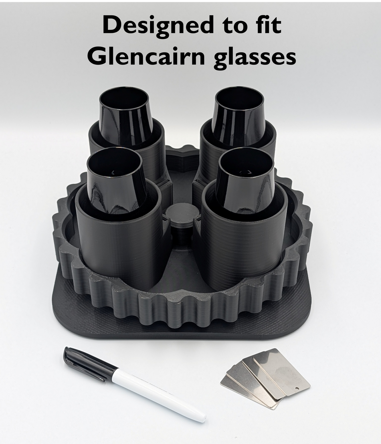 Spin and Sip Blind Bourbon Tasting Board Bar Tool Set with Rotating Spinner | Whiskey Flight Tray for Glencairn Glasses, Lazy Susan Sampling Board for Scotch & Whiskey Tastings