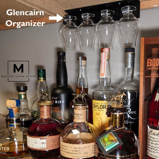 Under-Cabinet Glencairn and Kenzie Glass Rack: Space-Saving Whiskey Glass Display
