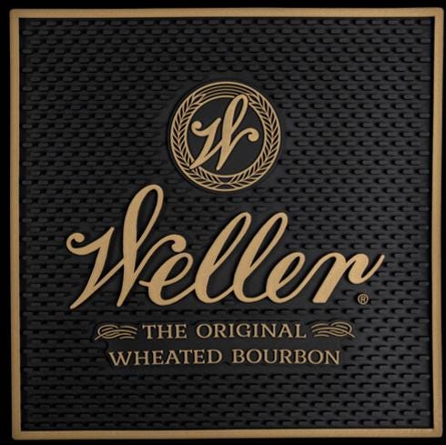 Weller Bourbon Service Bar Mat | Bourbon Lover’s Service Bar Mat | 12x12 Home Bar Decor & Whiskey Gift
