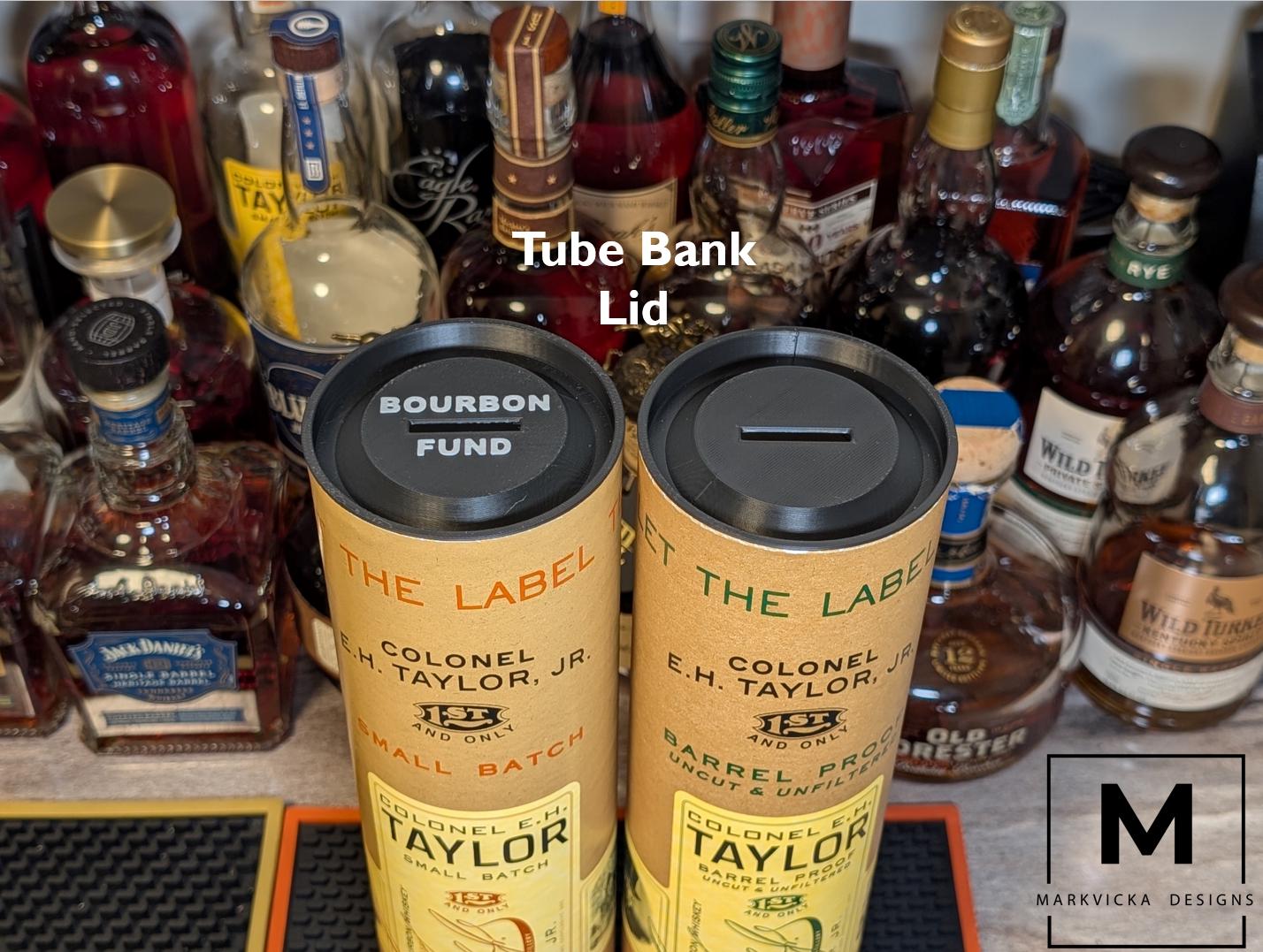 E.H. Taylor Bourbon Tube Coin Bank Lid | Whiskey Tube Coin Bank | Bourbon Collector Gift | Home Bar Decor | Whiskey Lover Gift