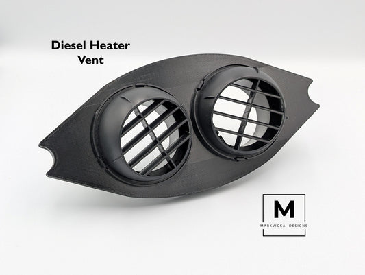 3" Dual Diesel Heater Vent with Directional Air Control | Tent Camping, Ice Fishing, Camper Vans, & Trucks | Lightweight, Weather Resistant