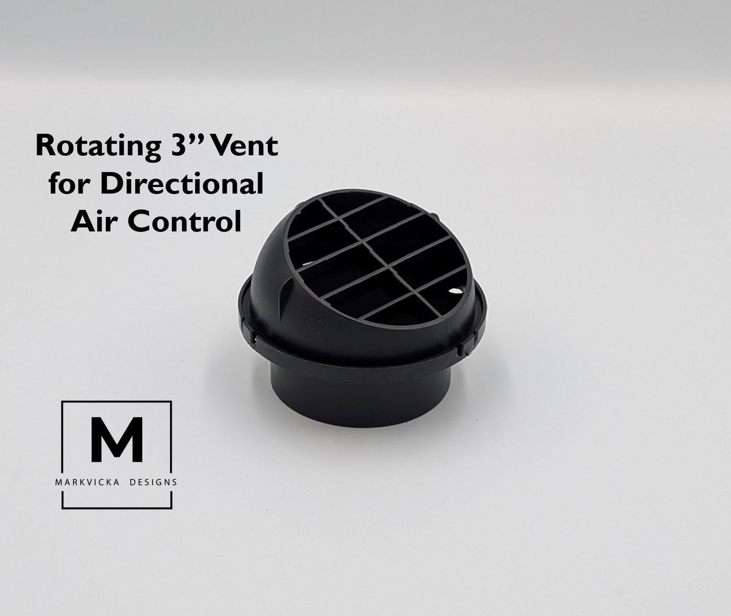 3" Dual Diesel Heater Vent with Directional Air Control | Tent Camping, Ice Fishing, Camper Vans, & Trucks | Lightweight, Weather Resistant