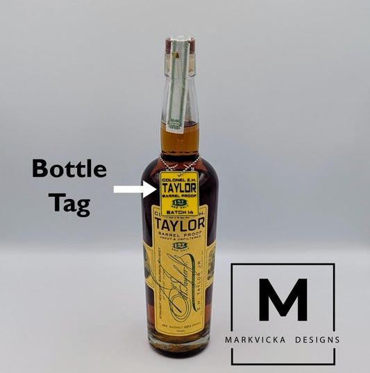 Colonel E.H. Taylor Bottle Tags | Small Batch, Single Barrel, Straight Rye, Barrel Proof | Premium Bourbon Label | Whiskey Collector Gift