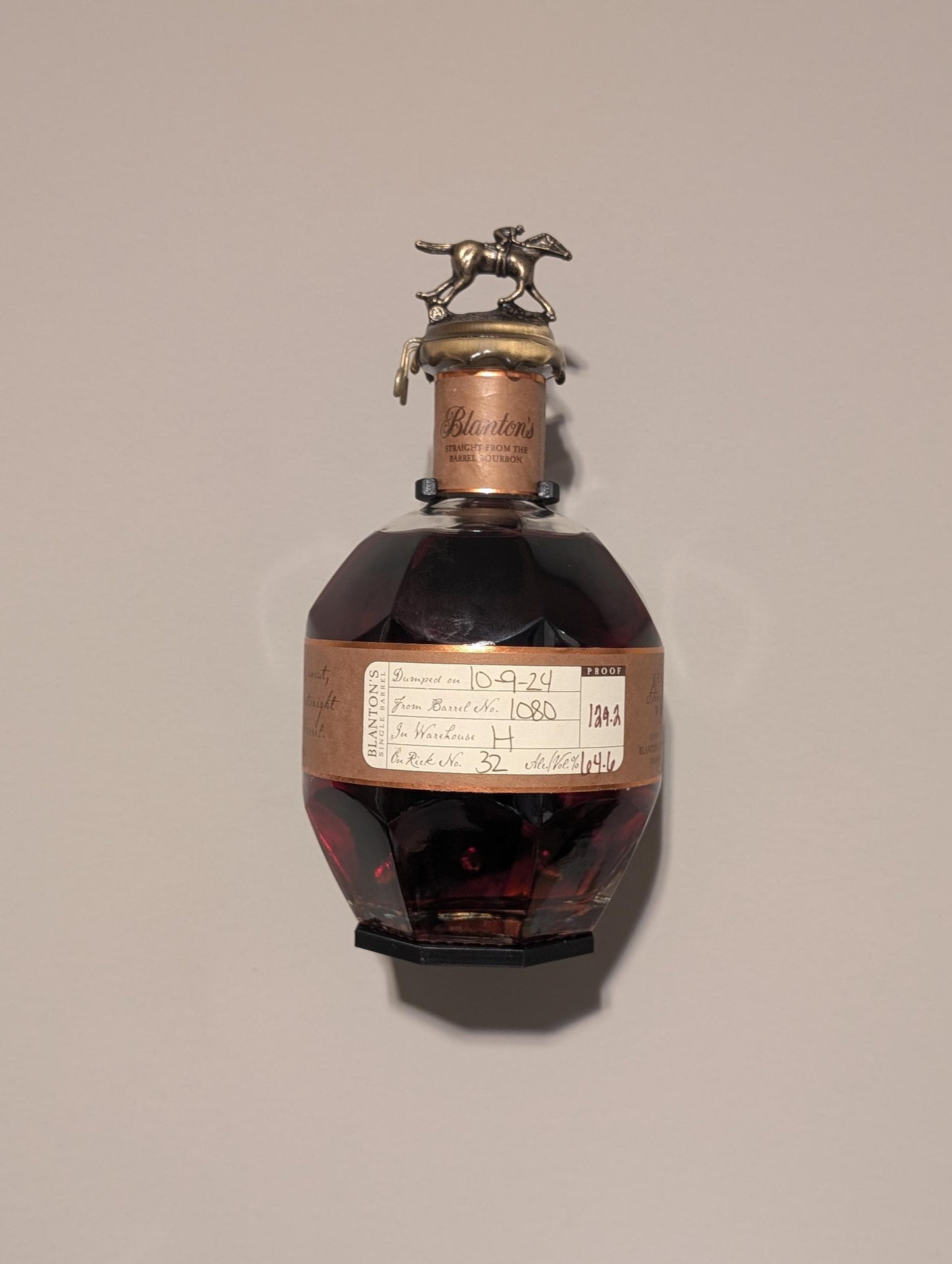 Blanton's 750 ml Bourbon Wall Mount Display | Floating Whiskey Bottle Shelf | Premium Home Bar Decor | Bourbon Collector Gift Custom Barware