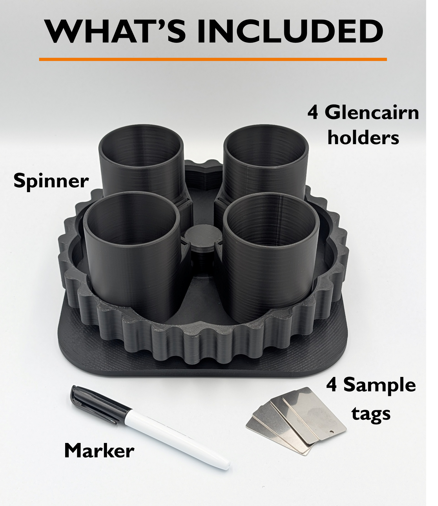 Spin and Sip Blind Bourbon Tasting Board Bar Tool Set with Rotating Spinner | Whiskey Flight Tray for Glencairn Glasses, Lazy Susan Sampling Board for Scotch & Whiskey Tastings